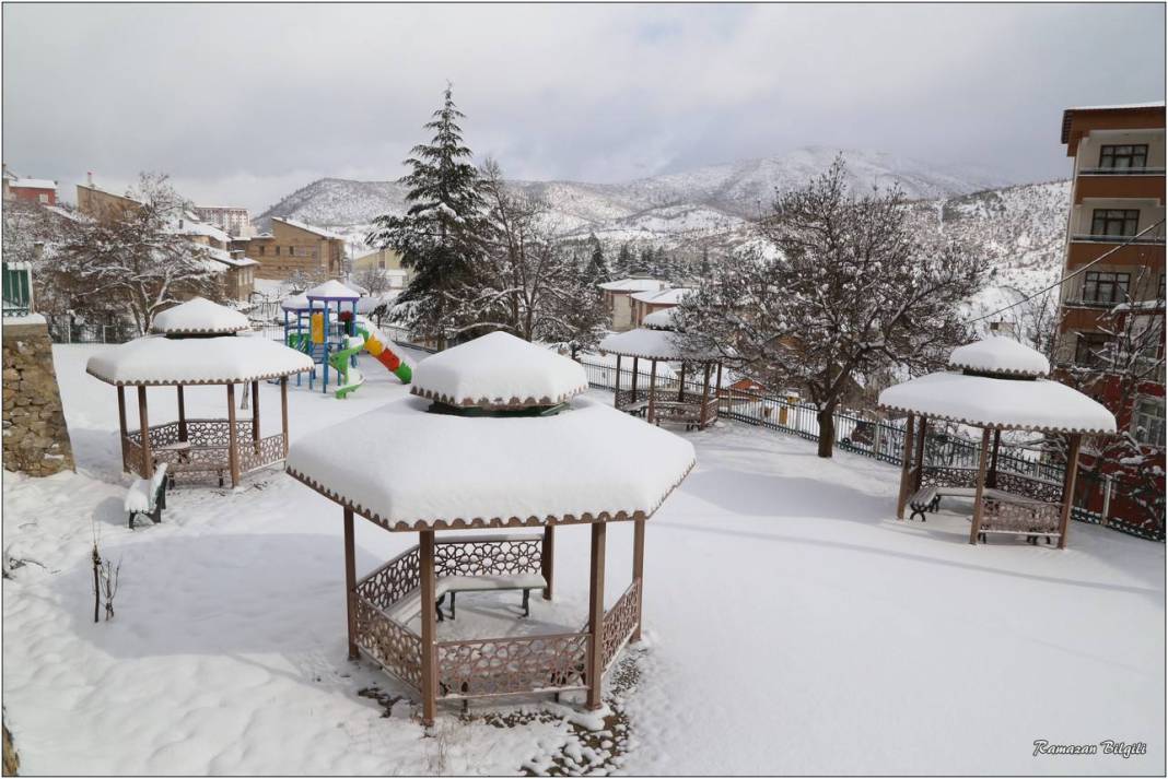 Konya’nın karla kaplı ilçesinden kartpostallık kareler 22
